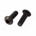 Uxcell 50pcs Black M4 X 12mm Alloy Steel Hex Socket Button Head Machine Screws Bolts