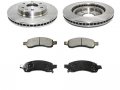 Front Ceramic Disc Brake Pad And Rotor Kit Compatible With 2008-2017 Buick Enclave