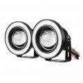 Esupport 2pcs 3 5 12v 30w Cob Led Fog Light Projector Car White Angel Eyes Halo Ring Drl Lamp Headlight Driving Bulbs 
