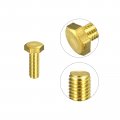 Uxcell Brass Hex Bolts M10x30mm 3pcs Fully Thread Grade 4 8 Solid Hexagon Head Bolt Machine Screws For Machinery