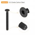 Uxcell 10-24x1-3 4 Flat Head Socket Cap Screws 10 9 Grade Carbon Steel Hex Countersunk Screw Bolts Machine Fasteners Fully