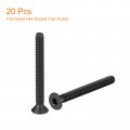 Uxcell 10-24x1-3 4 Flat Head Socket Cap Screws 10 9 Grade Carbon Steel Hex Countersunk Screw Bolts Machine Fasteners Fully