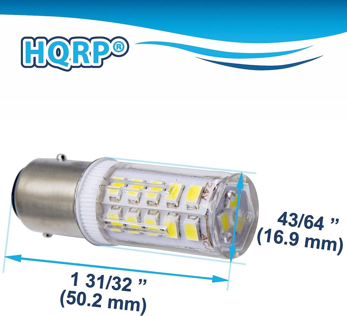 Hqrp 2-pack Bay15d Led Light Bulb For Hella Marine Series 2984 2 Nm Tri-colour Lamp 3 Stern 2lt 002 984-321 984-811 10-30v Dc