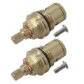 Brass Ceramic Stem Disc Cartridge Faucet Valve Replacement Quarter Turn 1 2 For Bathroom Kitchen Tap Pair Hot Cold 