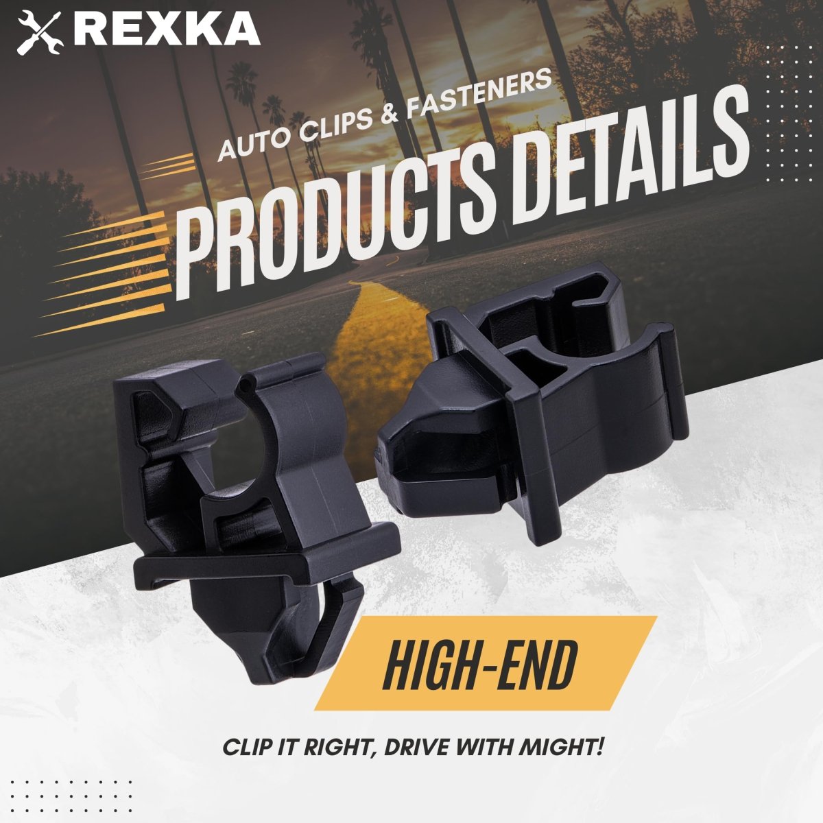 5pcs 90672-snb-003 Hood Prop Rod Holder Clips For Honda Accord Civic Crv Black Nylon U-shape Retainers M6 Size 90672snb003