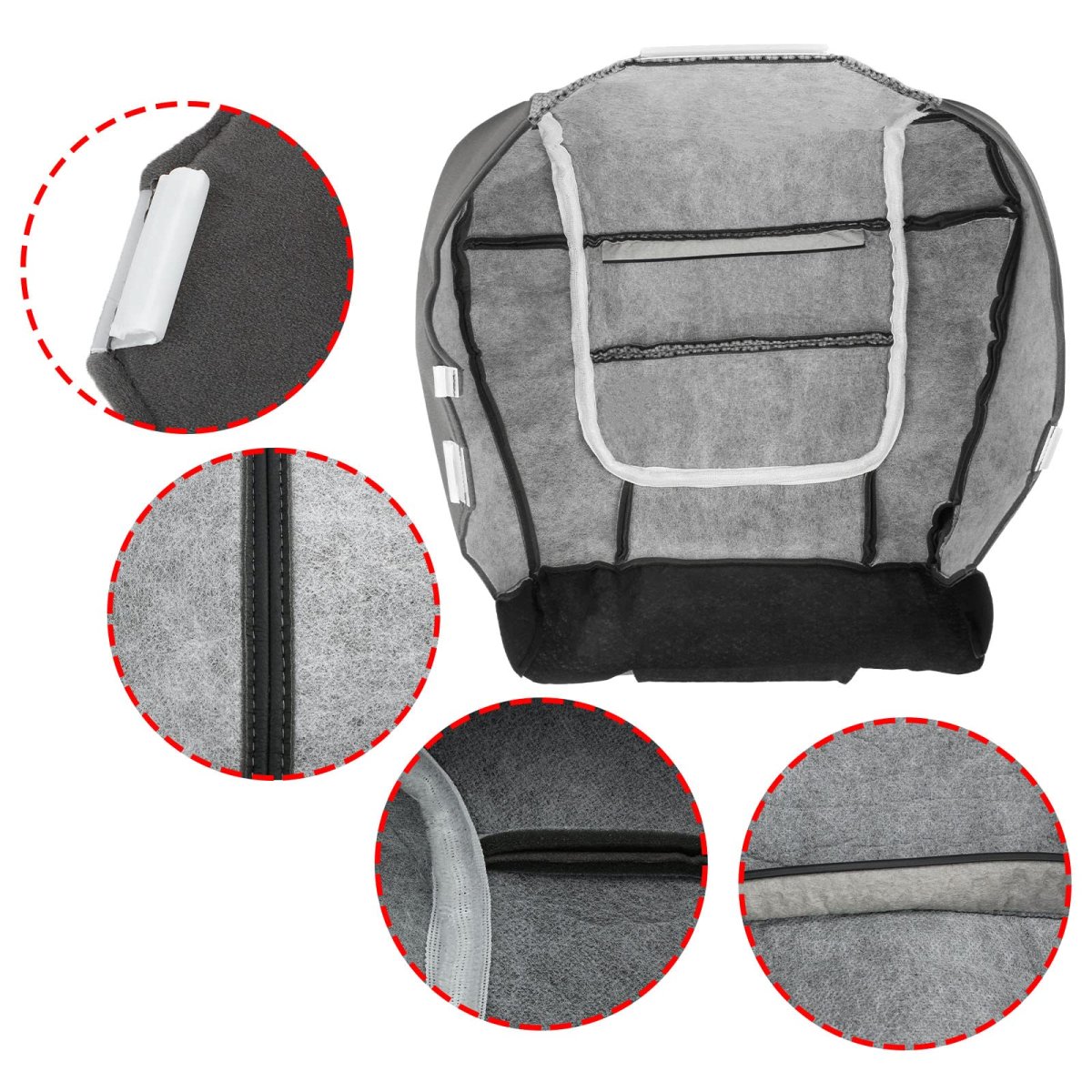 Driver Bottom Cloth Seat Cover For Ford F150 Xlt 2001 2002 2003 Dark Graphite Gray Fits Single Cab And Super Crew Power Or