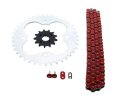 Fits Honda 400x Trx400x 520-94 Red Non O Ring Chain Sprocket Silver 13 39 
