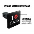 I Love Cats Heart With Paw Print Tow Trailer Hitch Cover Plug Insert