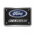 Ipick Image Made For Ford Edge 3d Logo Carbon Fiber Texture Billet Aluminum 2 Inch Tow Hitch Cover