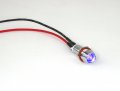Pilotlights 12 Volt Dc Pilot Light 10mm Panel Indicator With Wiring Pigtail Blue Led 12vdc