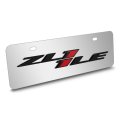Chevrolet Camaro Zl1-1le 3d Logo 12 X 4 25 European Look Chrome Half-size Stainless Steel License Plate Official Licensed 
