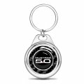 Ipick Image For Ford Mustang Gt 5 0 Real Black Carbon Fiber Chrome Roundel Metal Case Key Chain