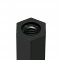 Uxcell 100pcs M4 30 6mm Male Thread Nylon Hex Standoff Spacer Screws Pcb Pillar Black