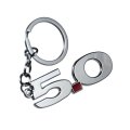 Metal 5 0 Emblem Keychain Chain Fob Key Ring For Mustang F150 Gt 