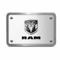 Ipick Image Made For Ram Logo Uv Graphic Brushed Silver Billet Aluminum 2 Inch Tow Hitch Cover