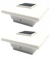 Relightable Solar 2-pack Low Profile Black White Will Fit 3 5 X3 And 4 X4 Post Deck Cap Fence Led Light 