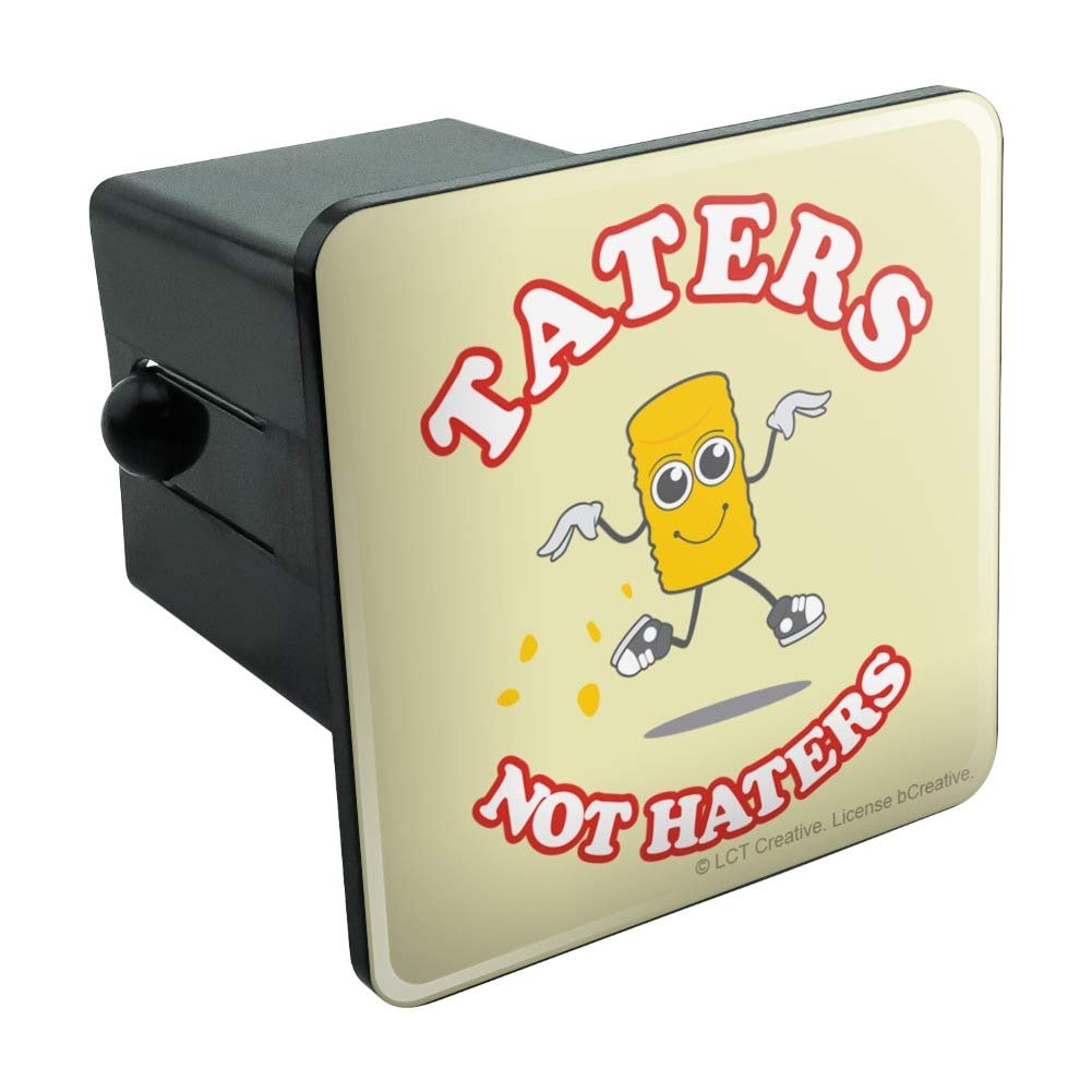 Graphics More Taters Not Haters Tots Funny Humor Tow Trailer Hitch Cover Plug Insert