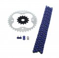 Fits Honda 400x Trx400x 520-94 Blue Non O Ring Chain Sprocket Silver 14 36 