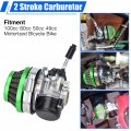 Racing Carburetor Kit For 2 Stroke Engine 49cc 50cc 66cc 80cc 100cc Motorized Bicycle Scooter Moped Dirt Bike Includes Air
