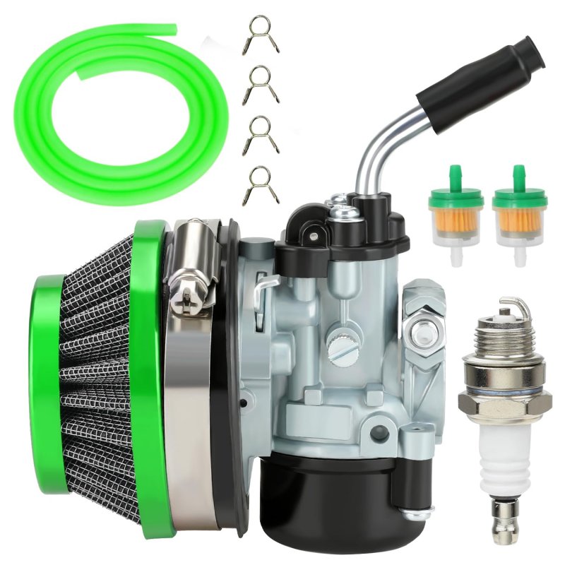 Racing Carburetor Kit For 2 Stroke Engine 49cc 50cc 66cc 80cc 100cc Motorized Bicycle Scooter Moped Dirt Bike Includes Air