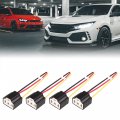 Uxcell Dc 12v H4 Car Light Socket Female Ceramic Headlight Wire Harness Connector 4pcs