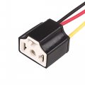 Uxcell Dc 12v H4 Car Light Socket Female Ceramic Headlight Wire Harness Connector 4pcs