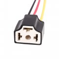 Uxcell Dc 12v H4 Car Light Socket Female Ceramic Headlight Wire Harness Connector 4pcs