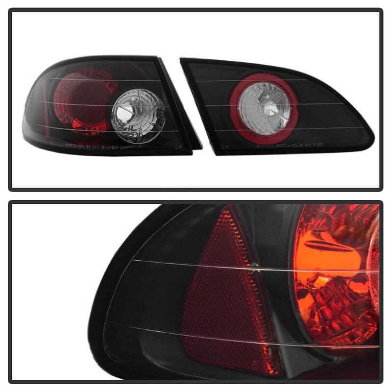 1998 1999 2000 2001 2002 Toyota Corolla Ce Le Ve Black Tail Lights Rear Brake Lamps Set Left Right Assembly