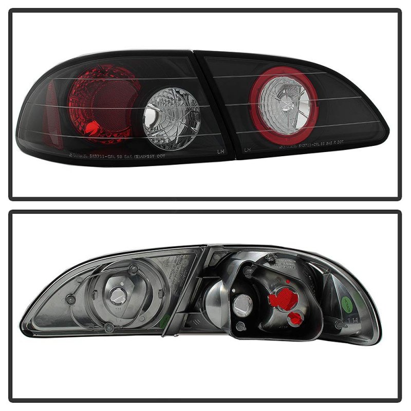 1998 1999 2000 2001 2002 Toyota Corolla Ce Le Ve Black Tail Lights Rear Brake Lamps Set Left Right Assembly