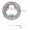 Caltric Rear Brake Disc Rotor With Bolts Compatible Honda Trx450r Kick Start 2006 2007 2008 2009