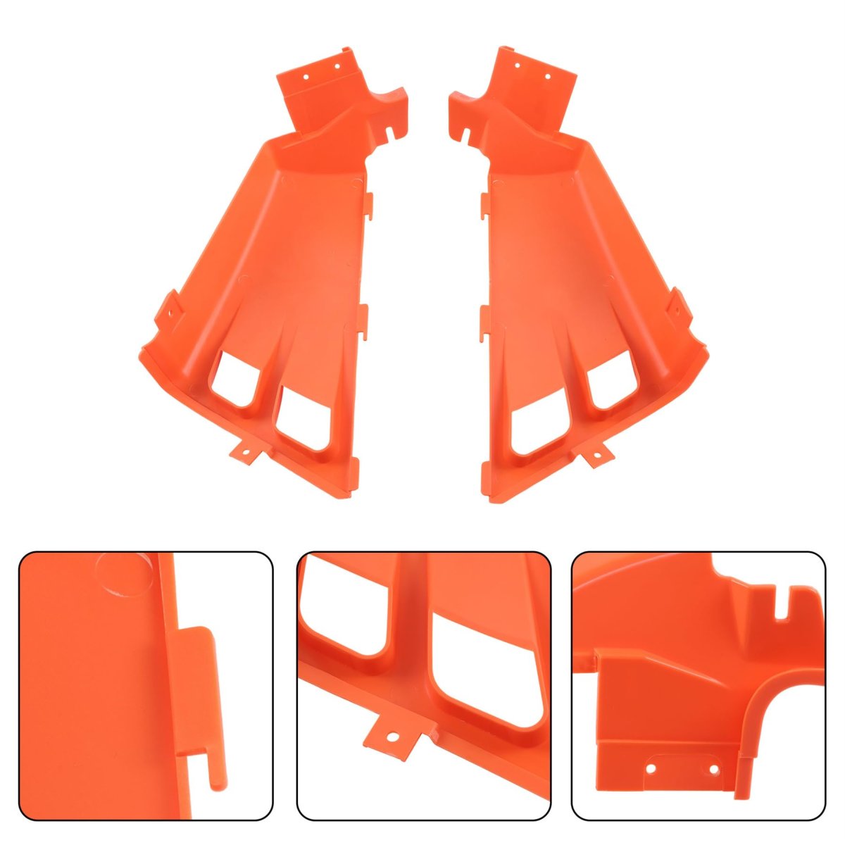 Orange Plastic Gas Tank Side Covers With Grill 2gu-2171l-00-00 Replacement For Yamaha Banshee 350 1987-2006