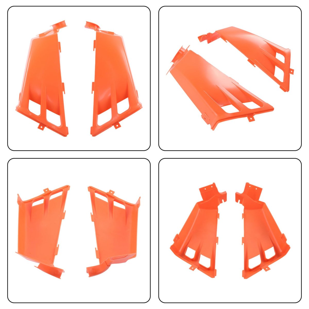 Orange Plastic Gas Tank Side Covers With Grill 2gu-2171l-00-00 Replacement For Yamaha Banshee 350 1987-2006