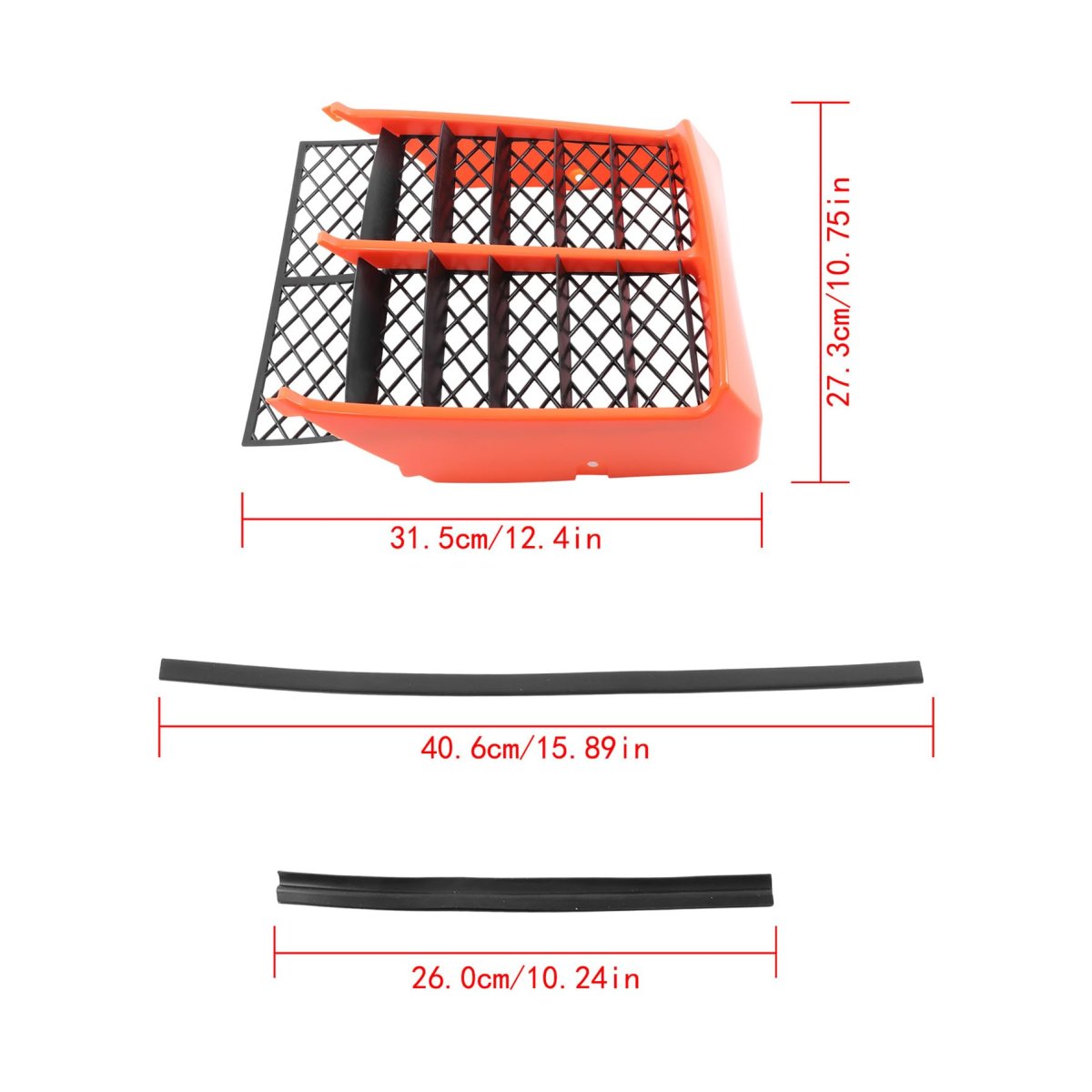 Orange Plastic Gas Tank Side Covers With Grill 2gu-2171l-00-00 Replacement For Yamaha Banshee 350 1987-2006
