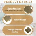 10pcs Cabinet Knob Backplate 1 69 Inch Leaf Shape Brass Washers Classical Furniture Decoration Gasket For Drawer Cupboard Doors