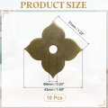 10pcs Cabinet Knob Backplate 1 69 Inch Leaf Shape Brass Washers Classical Furniture Decoration Gasket For Drawer Cupboard Doors