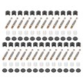 25set Furniture Connectors Kit 12x11 5mm Lock Fitting With M6x40mm Dowel Fasteners And Plastic Cap 3-in-1 Fixing Screws Set For 