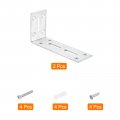 Uxcell L Corner Braces 2pcs 120x40x60mm Stainless Steel Galvanized Adjustable Code 90 Degree Slotted Angle Bracket For