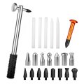 Ladyrosian Dent Repair 22pcs Tools Paintless Hammer With Knock Down Head Tap Set For Car Removal 