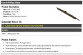 Front Left Driver Side Wiper Blade With Washer Nozzle Compatible 2004-2009 Jaguar Xj8