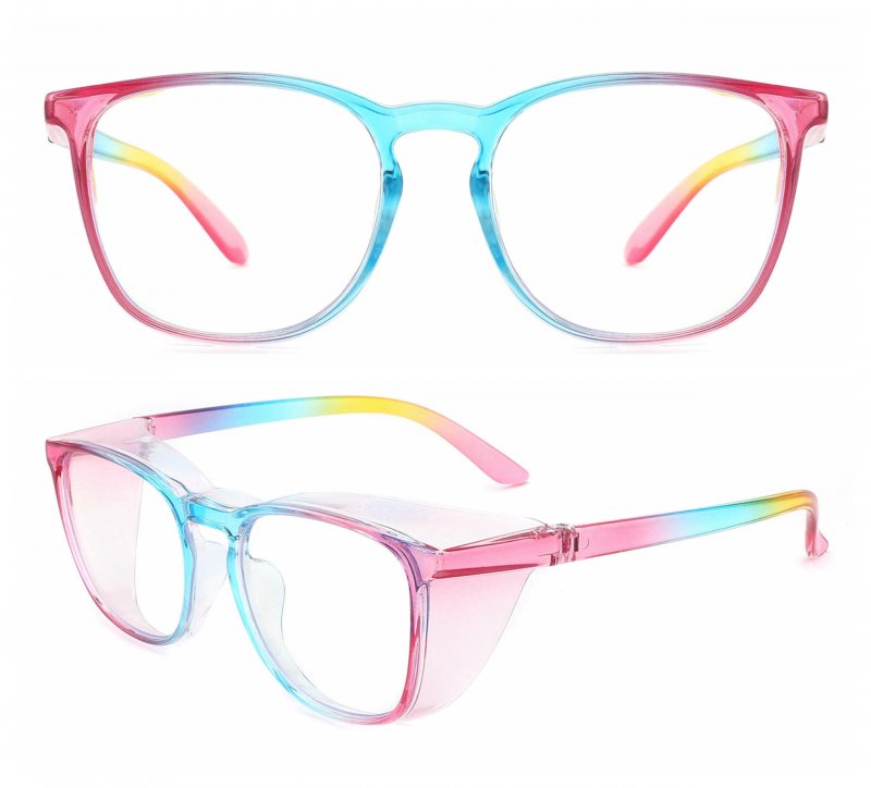 Alsenor Safety Glasses Anti Fog Goggles Protective Eyewear Blue Light Blocking Dust Uv Protection For Men Women Rainbow