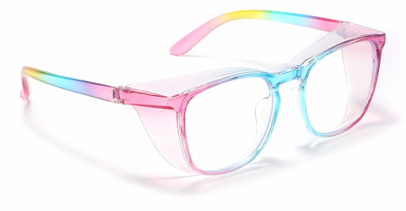 Alsenor Safety Glasses Anti Fog Goggles Protective Eyewear Blue Light Blocking Dust Uv Protection For Men Women Rainbow