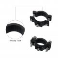 Uxcell 2pcs Motorcycle Tube Clamp Fit 0 7 To 1 4 Od Bicycle Light Mount Bracket Car Bar Holder Black 18-35mm