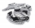 Marines Premium Anchor Black Chrome Auto Emblem