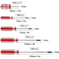 5 Piece Phillips Screwdriver Set Magnetic Cross Head Professional Non Slip Grip Precision Ph0 Ph1 Ph2 Drivers Chrome Vanadium