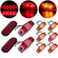 Ocpty Marker Lights 10pcs Side Red Kit Waterproof Surface Mounted Turn Signal Light Fit For Truck 4x4 Pickup Boats Trailer