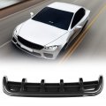 Rear Bumper Lip Diffuser Universal Car Shark Fin Spoiler Wing Splitter Carbon Fiber Style