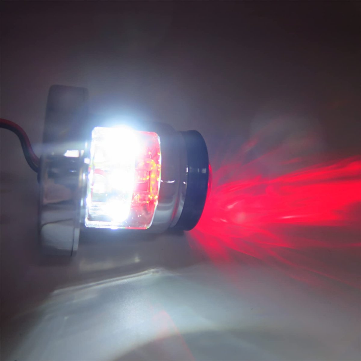 Chrome Custom Tail Brake Light With Black Lid For Bobber Chopper Cruiser Street Bike And Atv 12v Led Rear Assembly