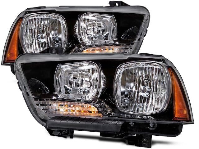 Front Halogen Headlight Assembly Set Of 2 For 2011-2014 Dodge Charger
