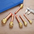 2pcs Brass Pipe Fittings 1 4 Sae Male Thread X Od Flare Adapter With Copper Tube For Air Lines Conditioner Refrigeration Hvac