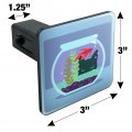 Black Cat Staring At Betta Fish Bowl Tow Trailer Hitch Cover Plug Insert